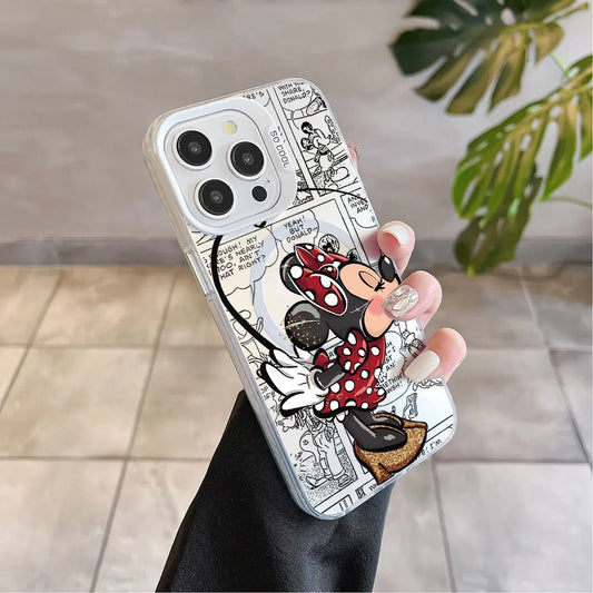 Premium-Handyhülle „Cartoon Mickey &amp; Minnie – MagSafe Couple Edition“
